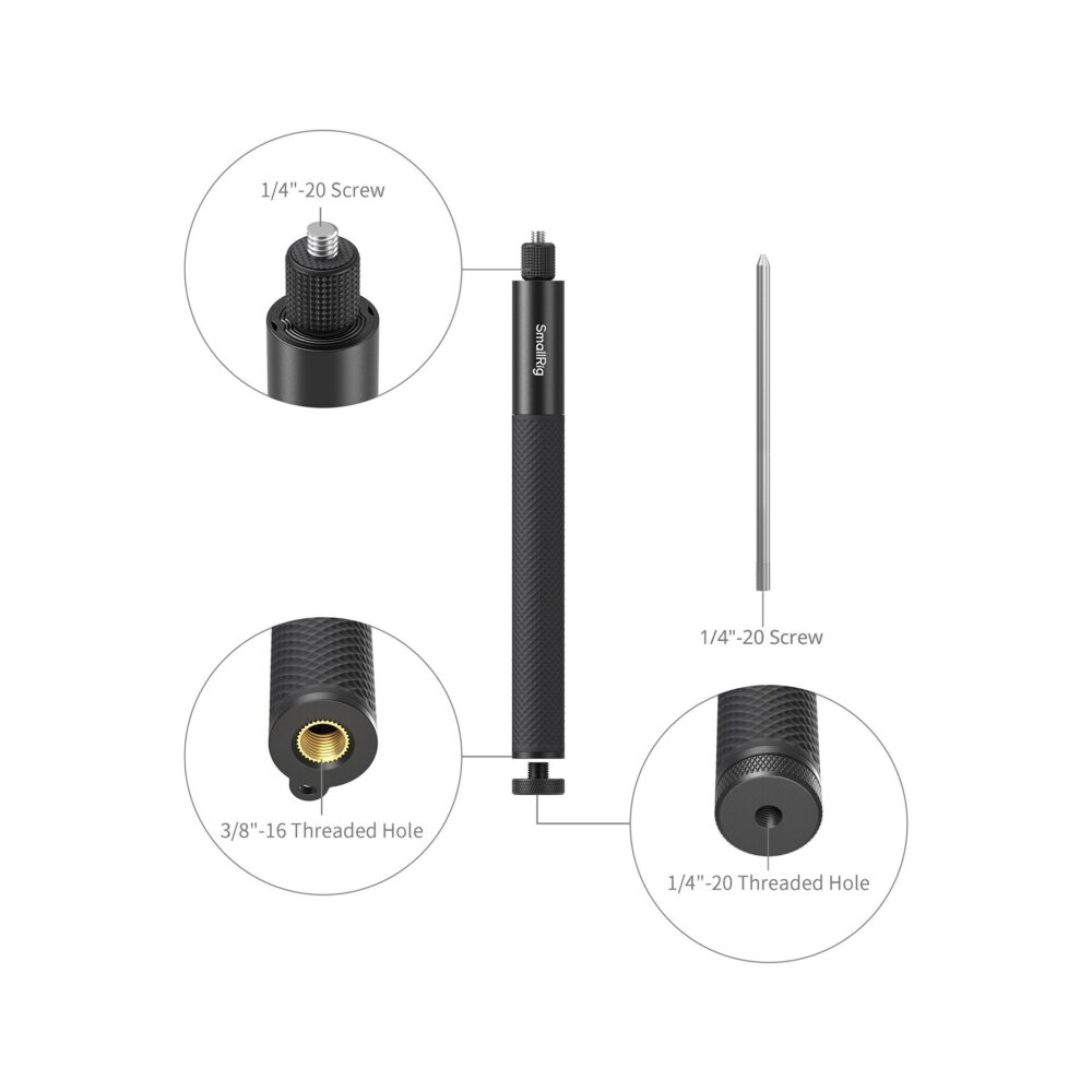 SmallRig 6319 Selfie Stick Support for Action Cameras (120cm / 47in)