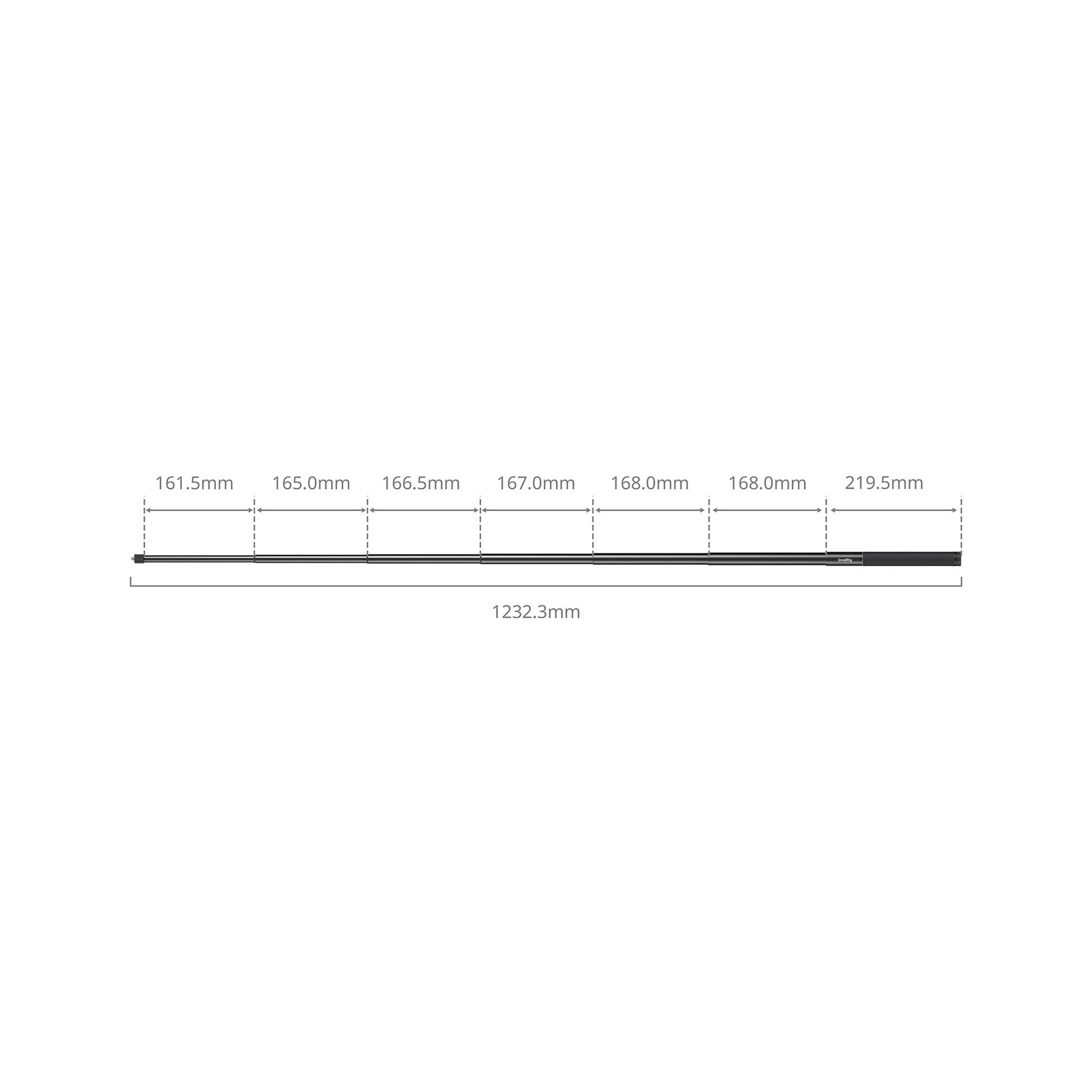 SmallRig 6319 Selfie Stick Support for Action Cameras (120cm / 47in)