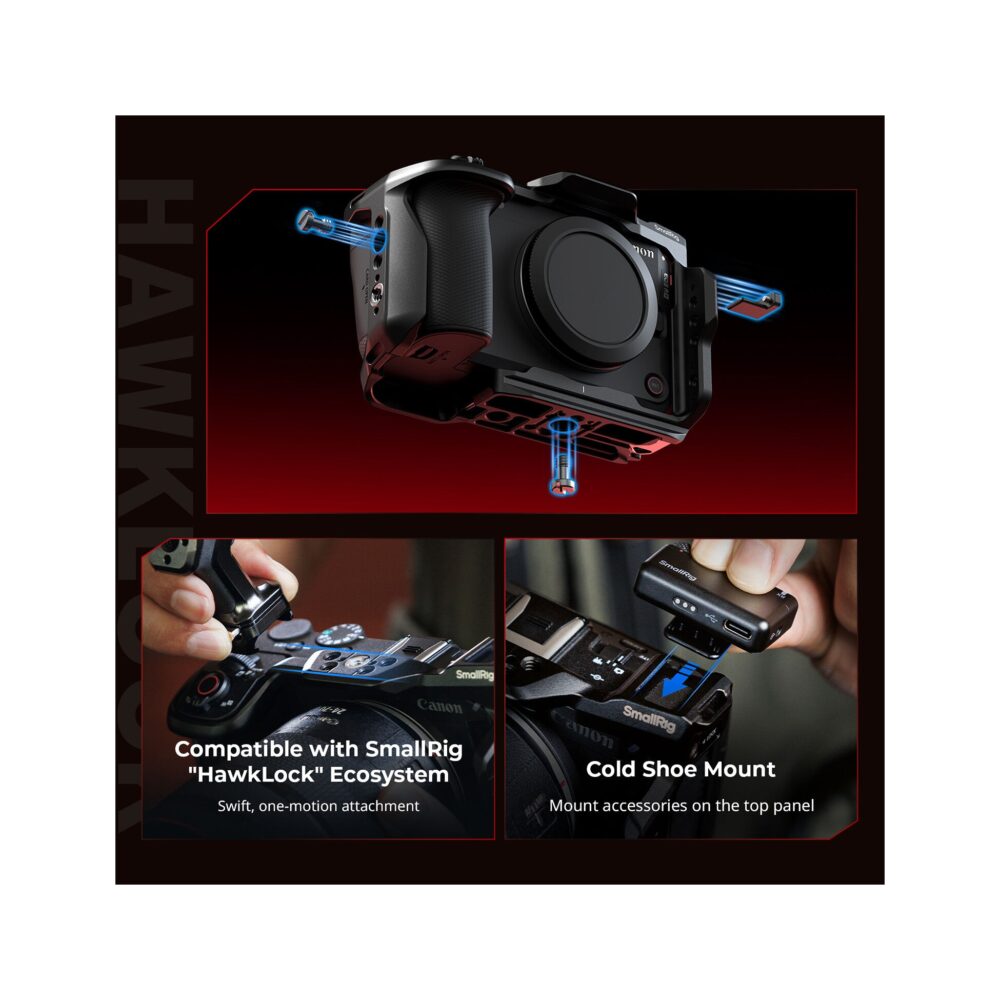 SmallRig 6372 HawkLock Quick Release Camera Cage for Canon EOS R6 V