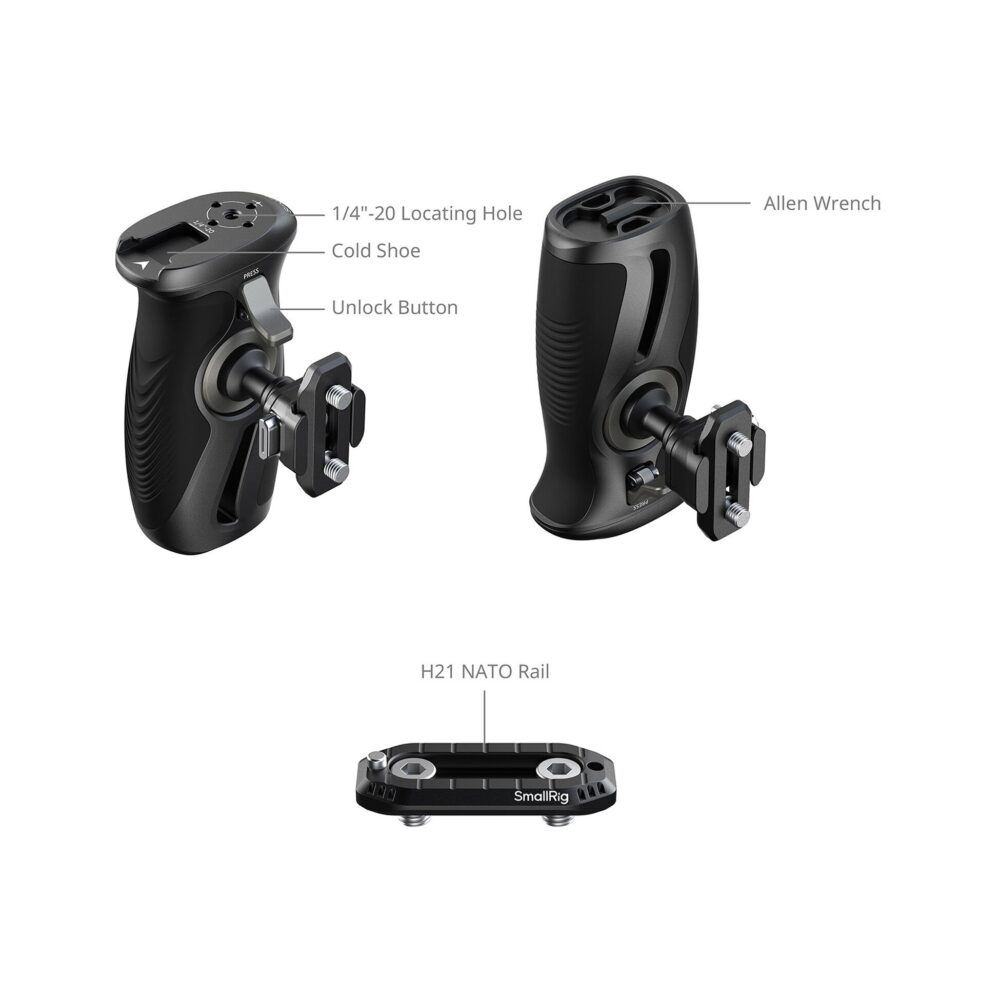 SmallRig 6405 HawkLock H21 Rotating Side Handle with Quick Release NATO Clamp