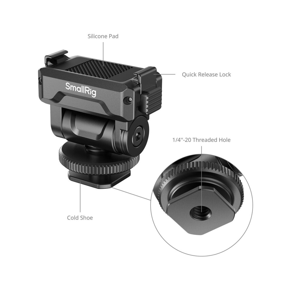 SmallRig 6440 Quick Release Support with Cold Shoe Adapter for DJI Osmo Action 6 / Nano