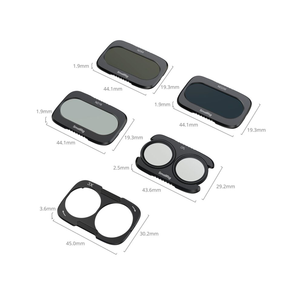 SmallRig 6476 ND & CPL Split Filter Kit for DJI Osmo Pocket 4P (4-8 Stops)