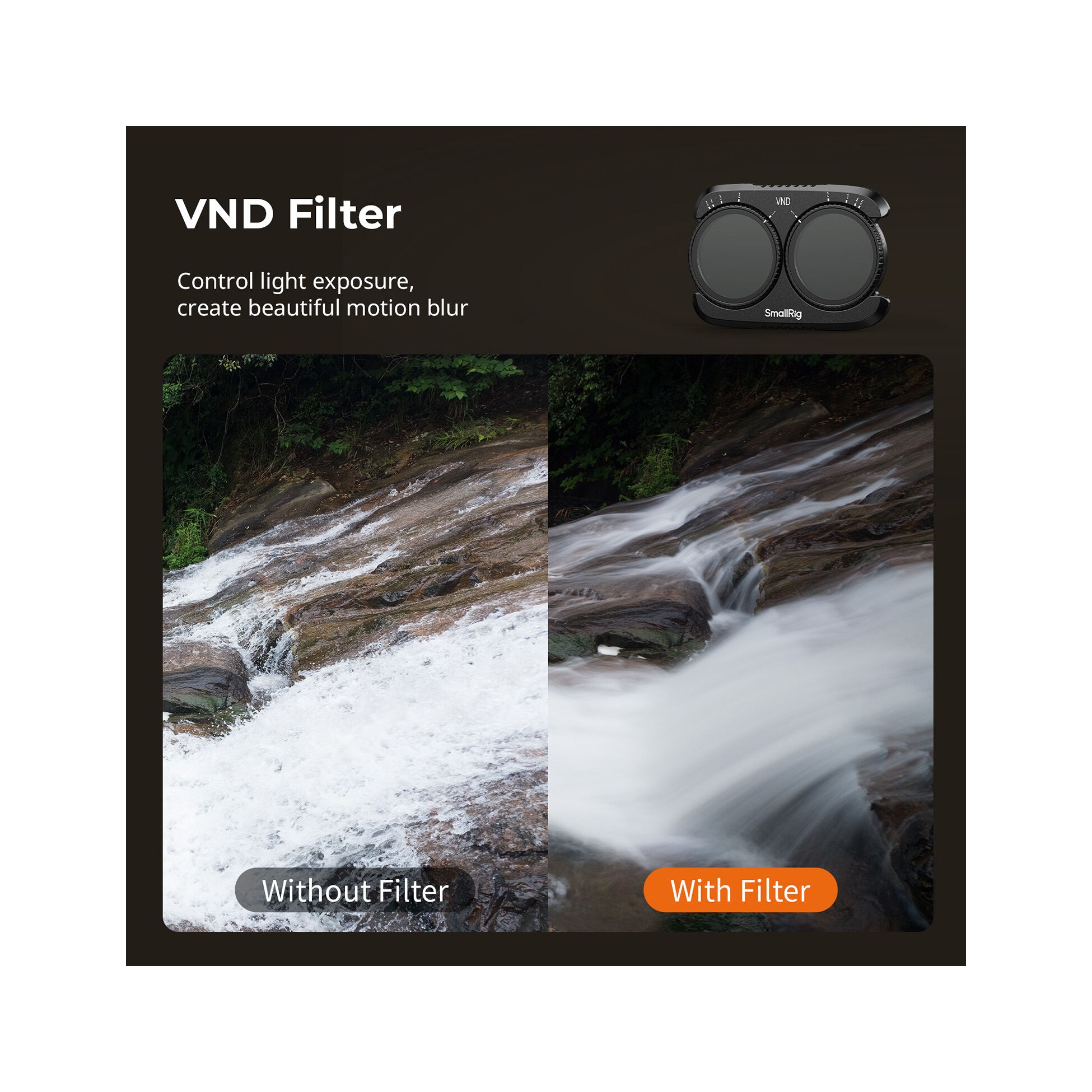 SmallRig 6477 VND, Diffusion & CPL Split Filter Kit for DJI Osmo Pocket 4P (1-5 Stops)