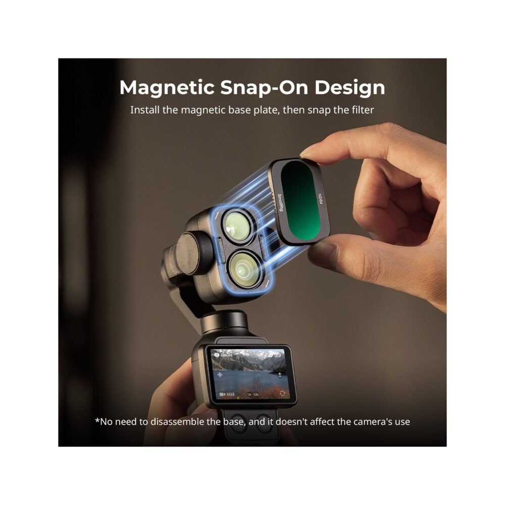 SmallRig 6477 VND, Diffusion & CPL Split Filter Kit for DJI Osmo Pocket 4P (1-5 Stops)