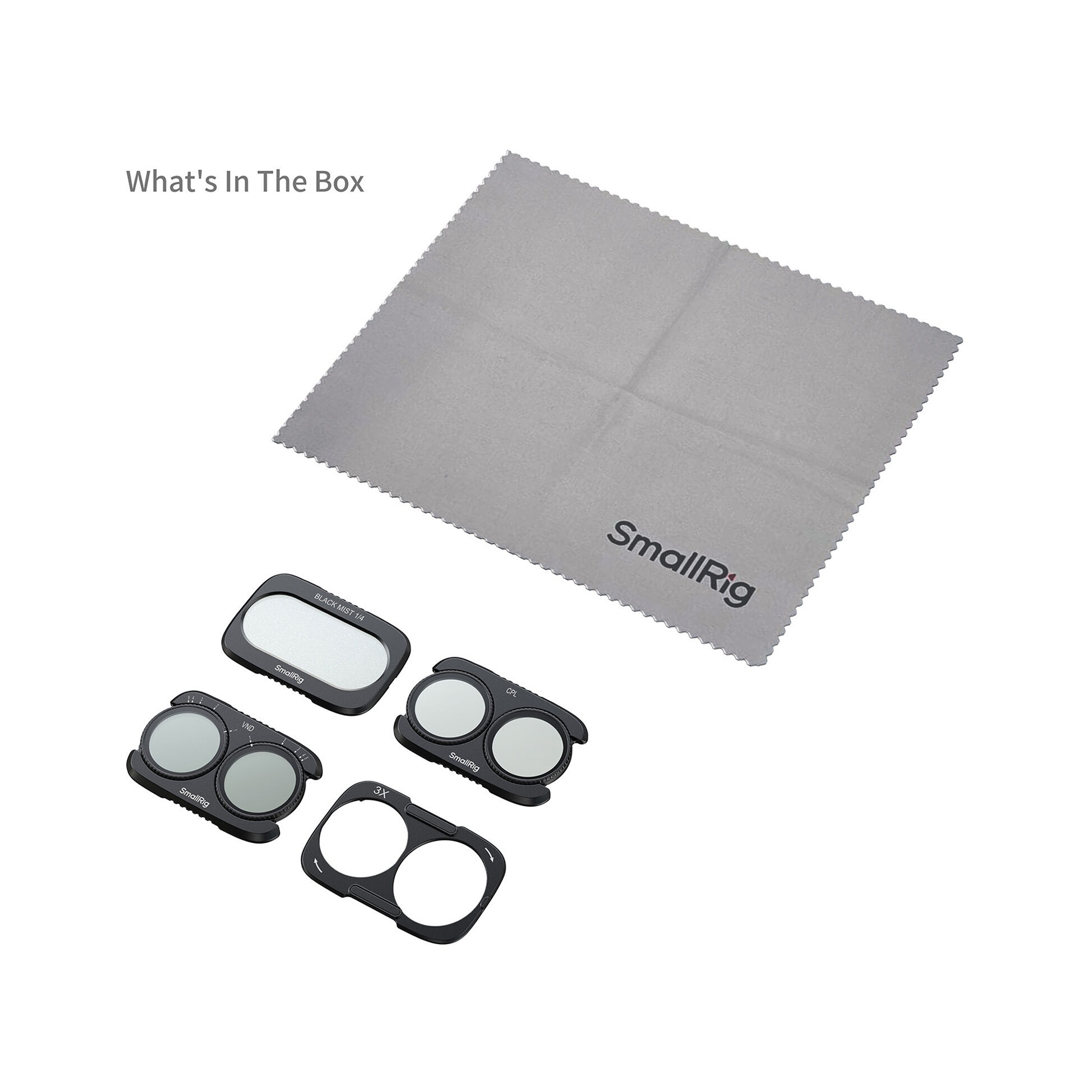 SmallRig 6477 VND, Diffusion & CPL Split Filter Kit for DJI Osmo Pocket 4P (1-5 Stops)
