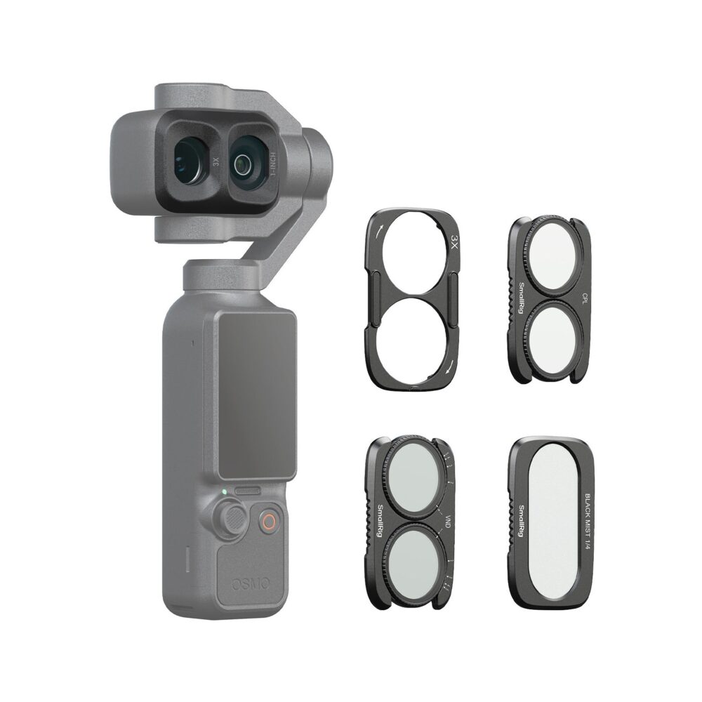 SmallRig 6477 VND, Diffusion & CPL Split Filter Kit for DJI Osmo Pocket 4P (1-5 Stops)