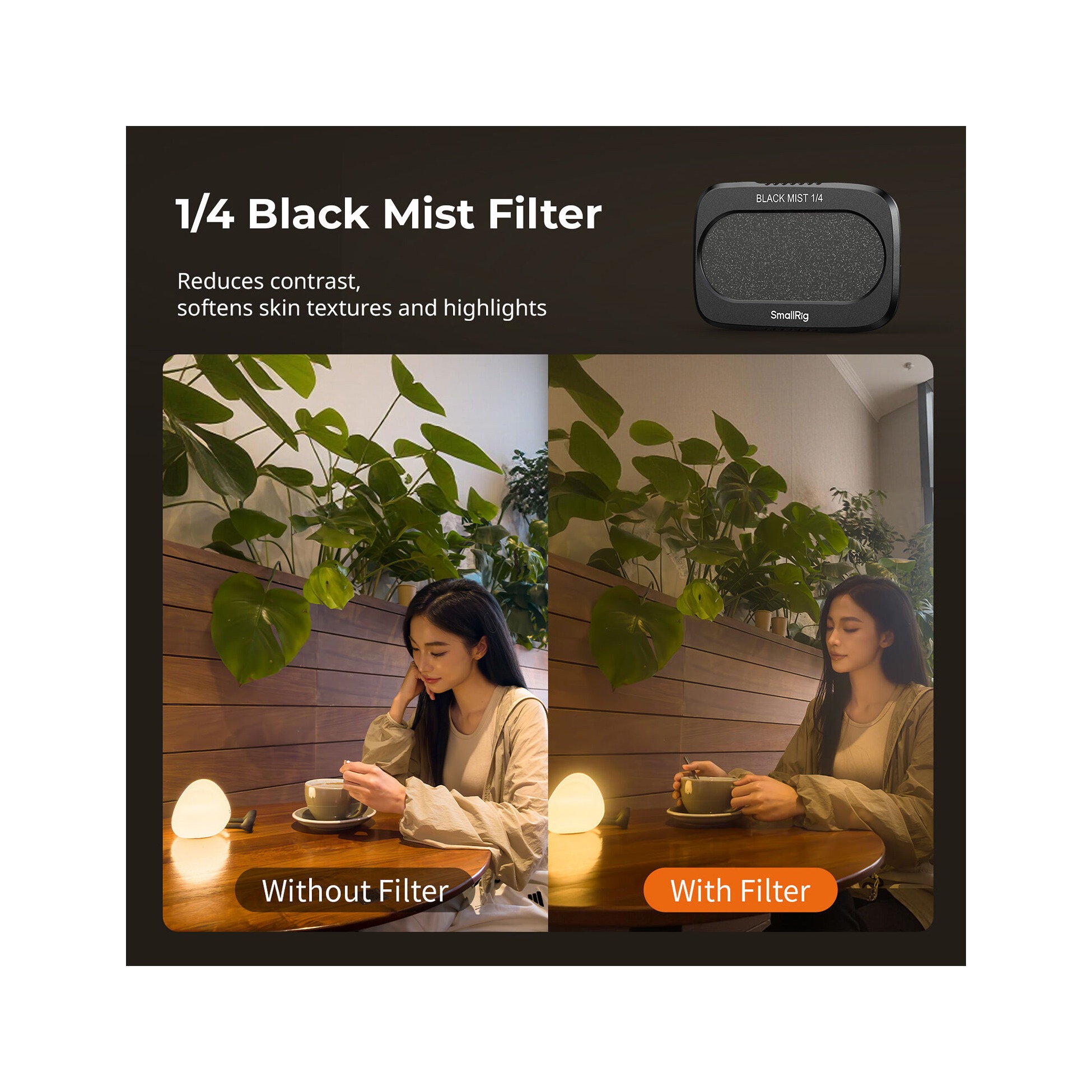 SmallRig 6477 VND, Diffusion & CPL Split Filter Kit for DJI Osmo Pocket 4P (1-5 Stops)