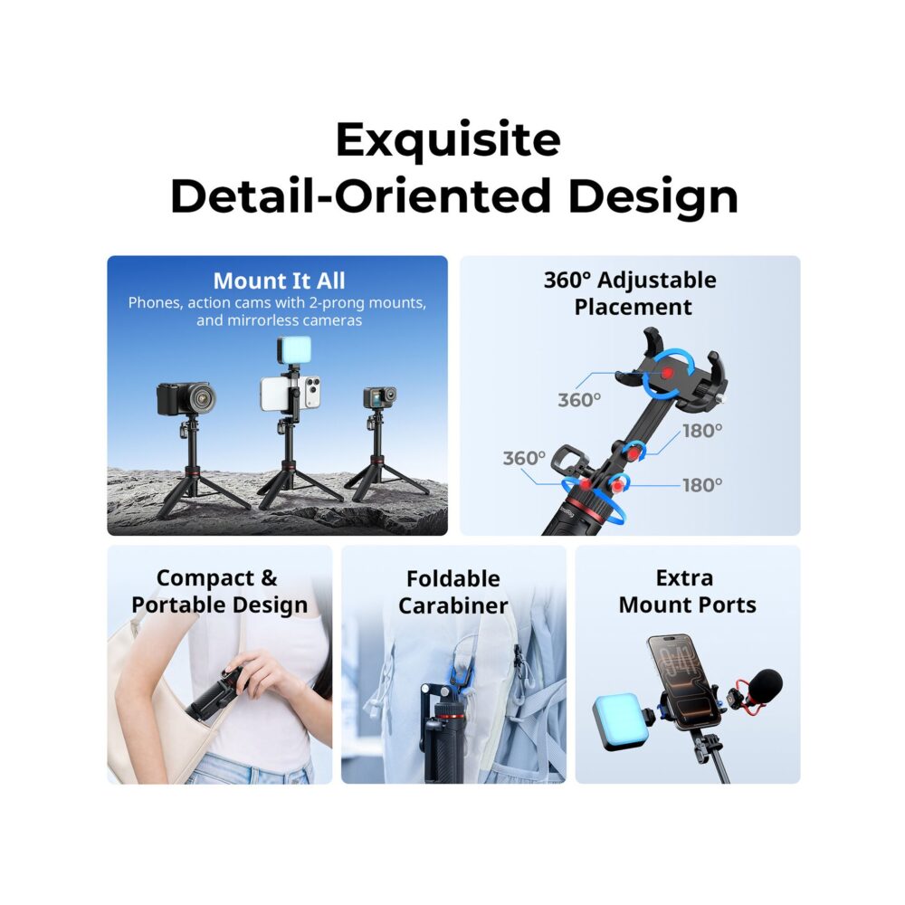 SmallRig 6479 VT-17 3-in-1 Multifunctional Travel Tripod