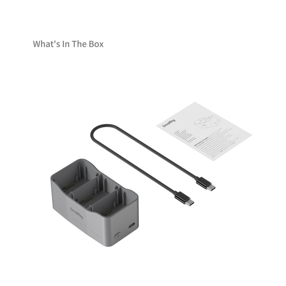 SmallRig 6501 3-Bay 65W Battery Charger for DJI Mini 5/4/3 Pro