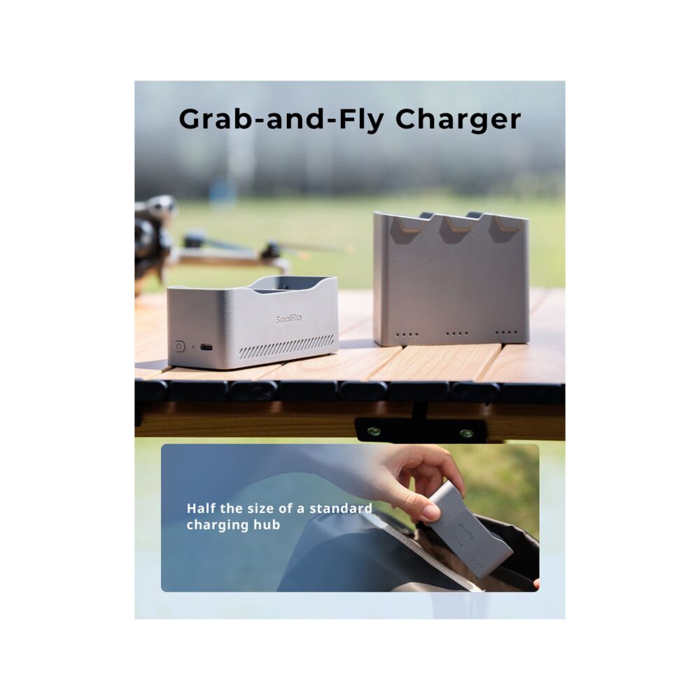 SmallRig 6501 3-Bay 65W Battery Charger for DJI Mini 5/4/3 Pro