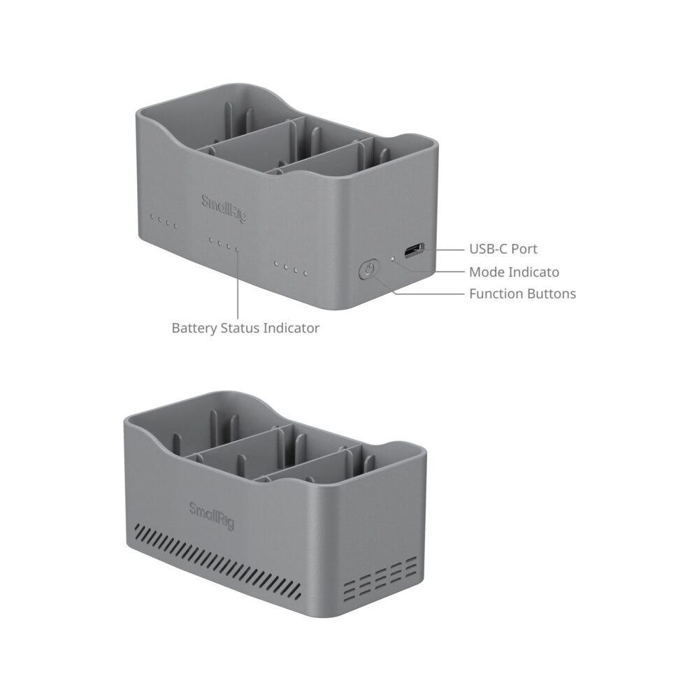 SmallRig 6501 3-Bay 65W Battery Charger for DJI Mini 5/4/3 Pro