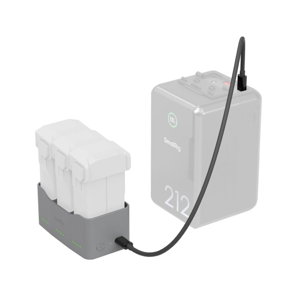 SmallRig 6501 3-Bay 65W Battery Charger for DJI Mini 5/4/3 Pro