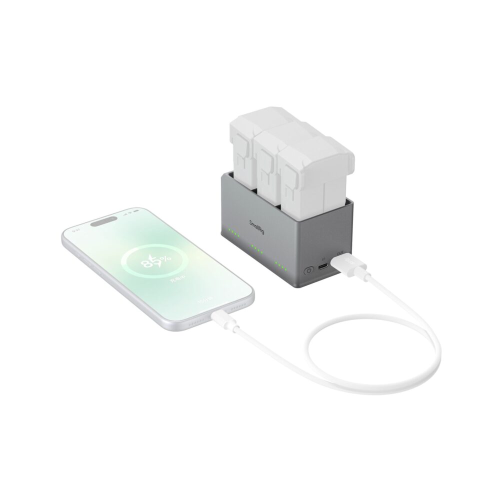 SmallRig 6502 3-Bay 100W Battery Charger for DJI Mini 5/4/3 Pro