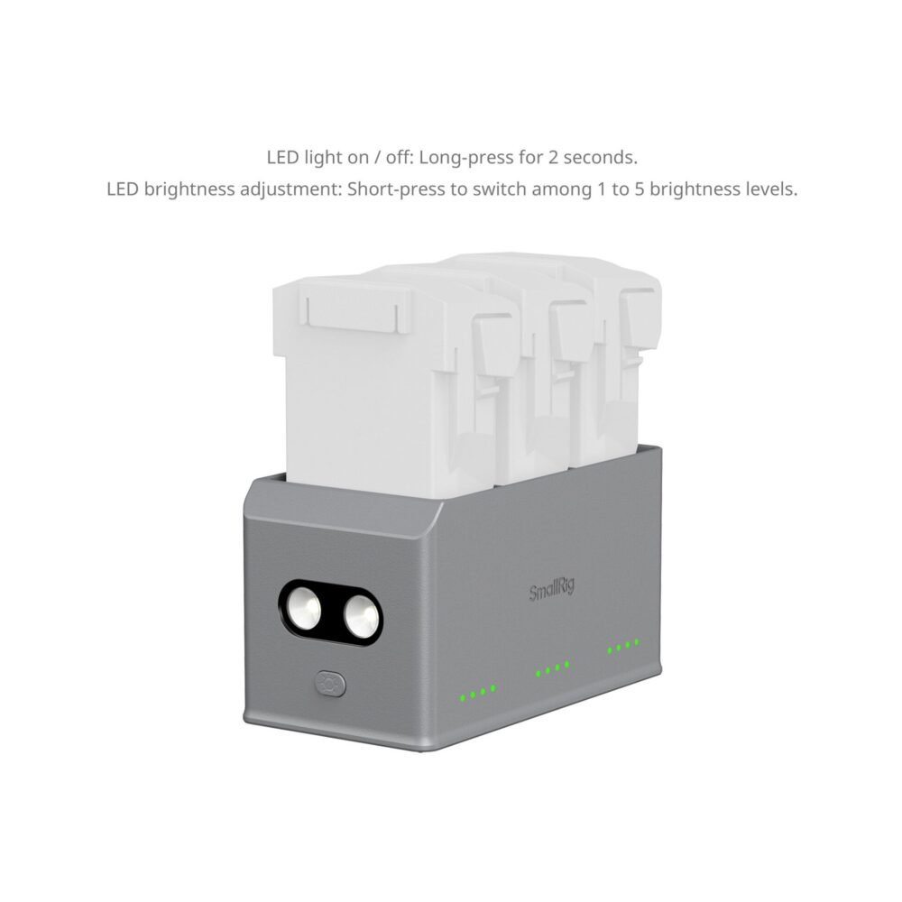 SmallRig 6502 3-Bay 100W Battery Charger for DJI Mini 5/4/3 Pro