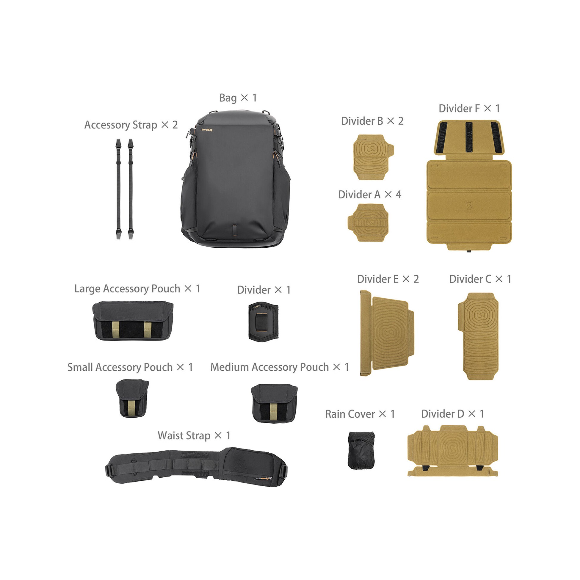 SmallRig 6521 Professional Outdoor Backpack (Black, 25L)