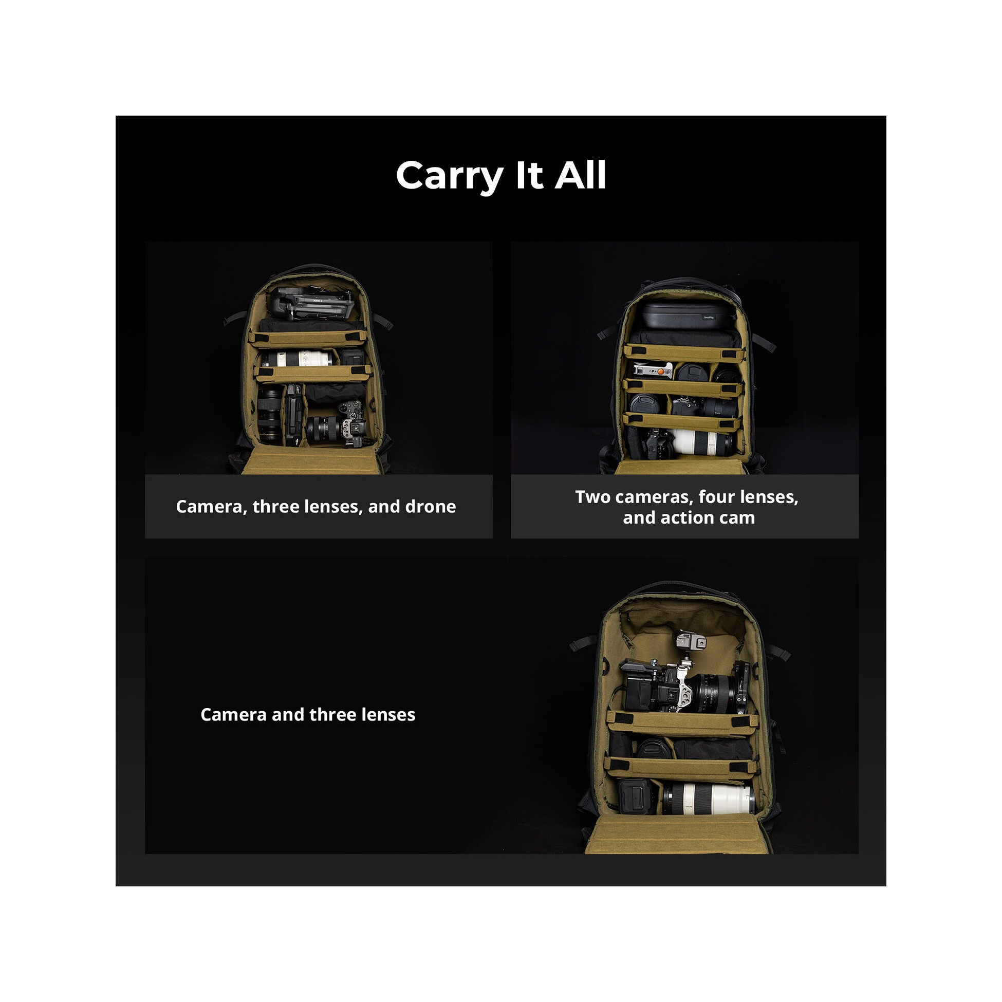 SmallRig 6521 Professional Outdoor Backpack (Black, 25L)