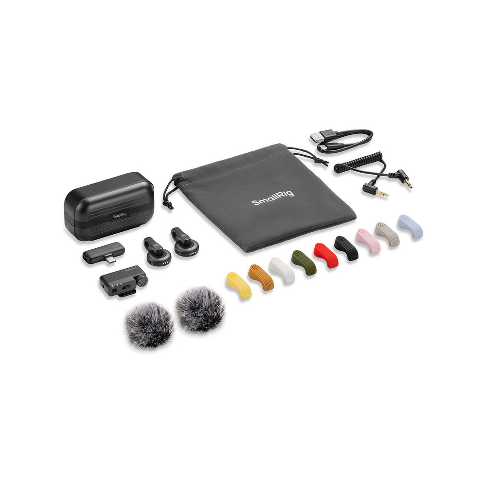 SmallRig 6526 S 70 2-Person Wireless Microphone Combo System for Cameras and Mobile Devices, Black