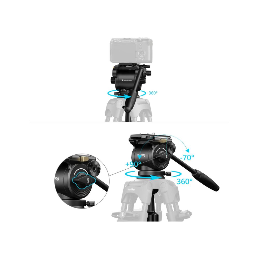 SmallRig 6551 Heavy-Duty Fluid Video Head