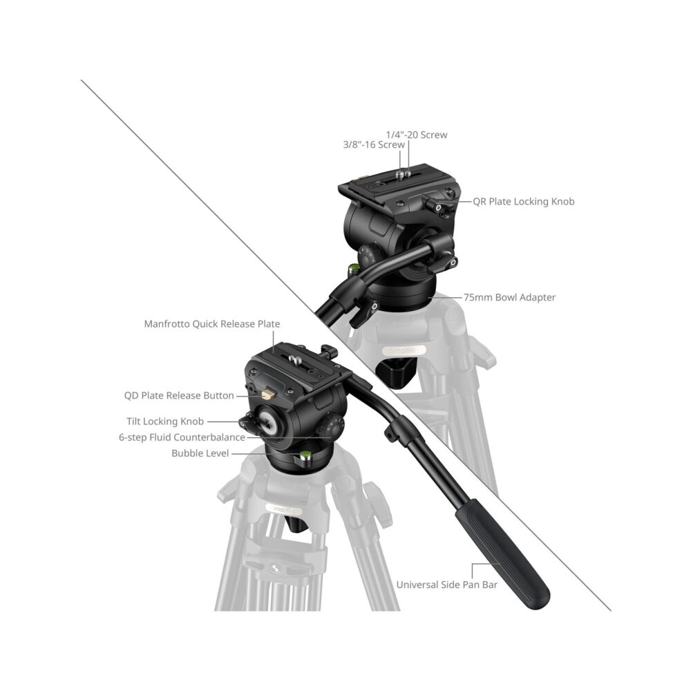 SmallRig 6552 Heavy-Duty Fluid Video Head
