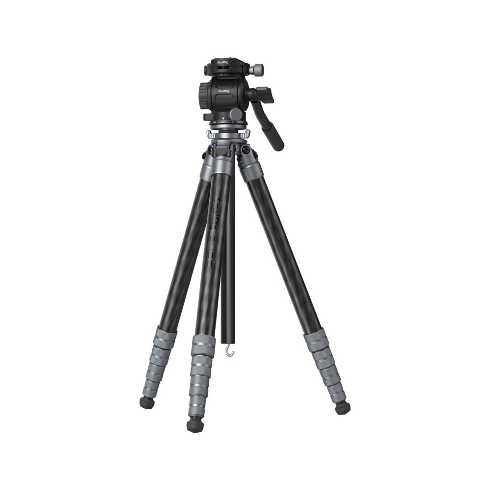 SmallRig 6599 Ultra-Light Travel Video Carbon Fiber Tripod with Fluid Head