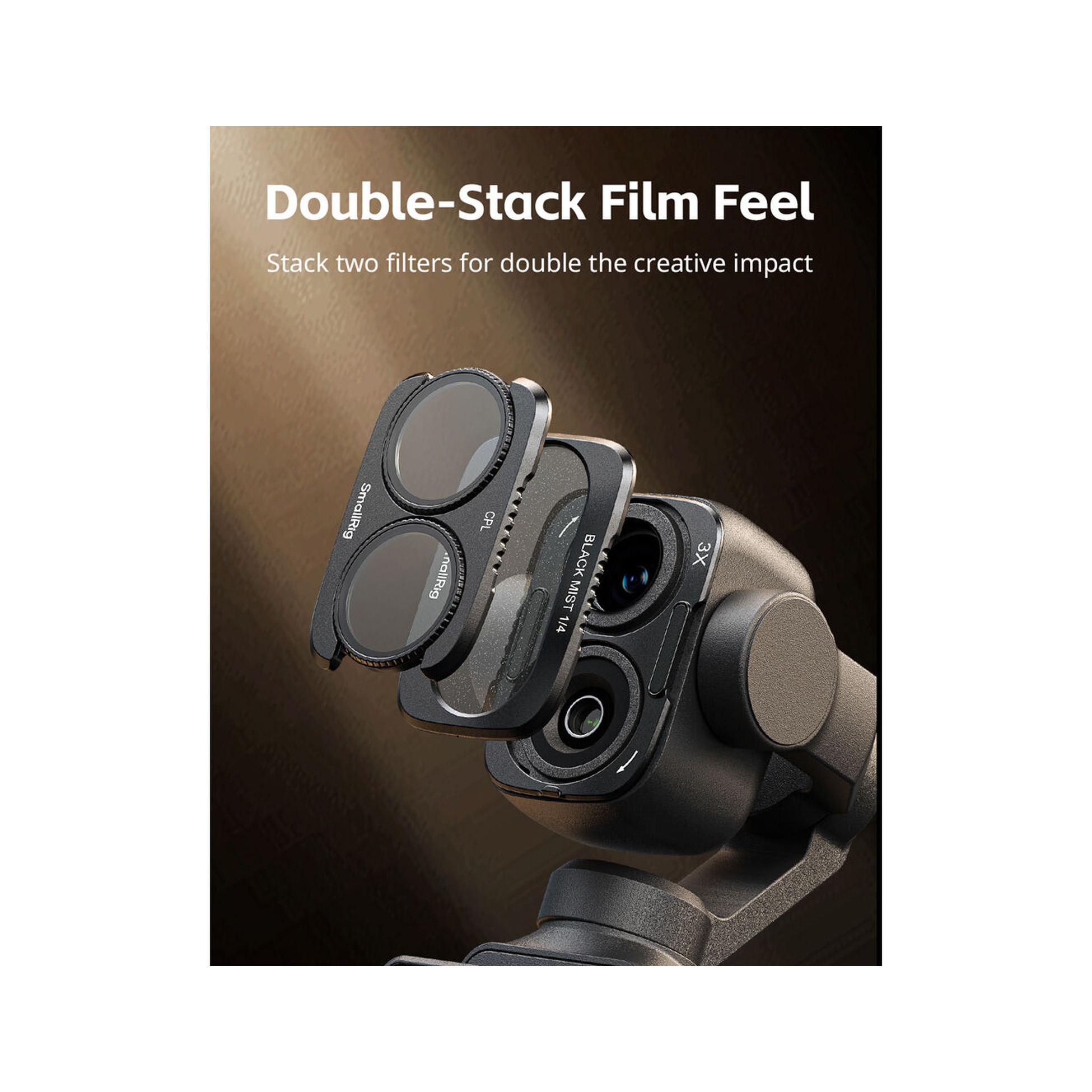 SmallRig 6649 VND, CPL & Diffusion Filter Kit for DJI Osmo Pocket 4P