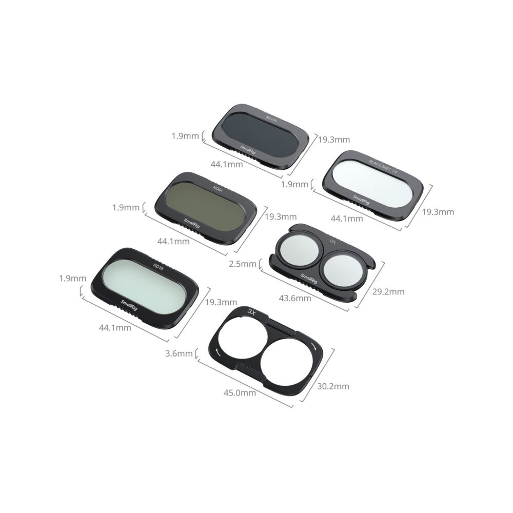 SmallRig 6658 ND, CPL & Diffusion 5-Filter Kit for DJI Osmo Pocket 4P