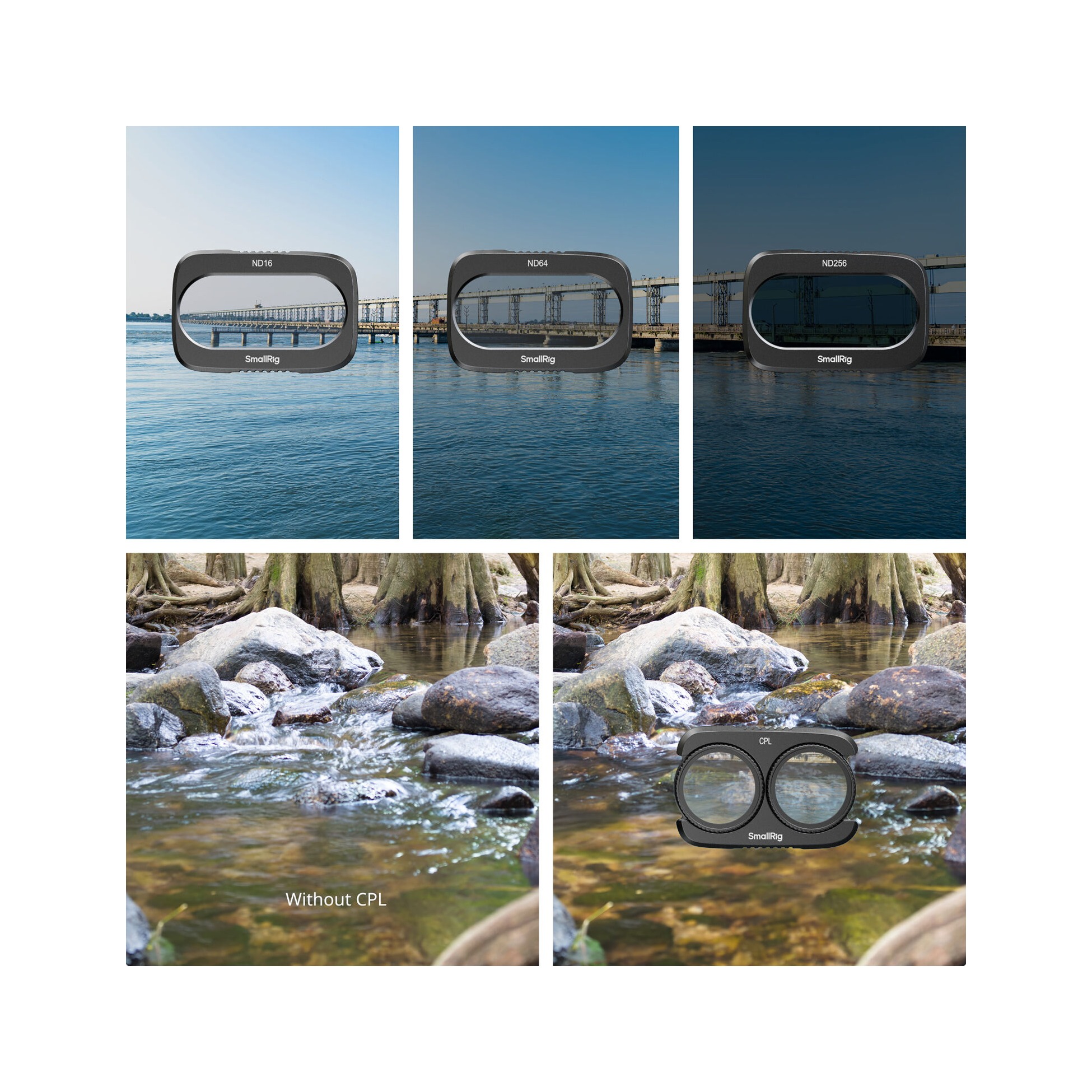 SmallRig 6658 ND, CPL & Diffusion 5-Filter Kit for DJI Osmo Pocket 4P