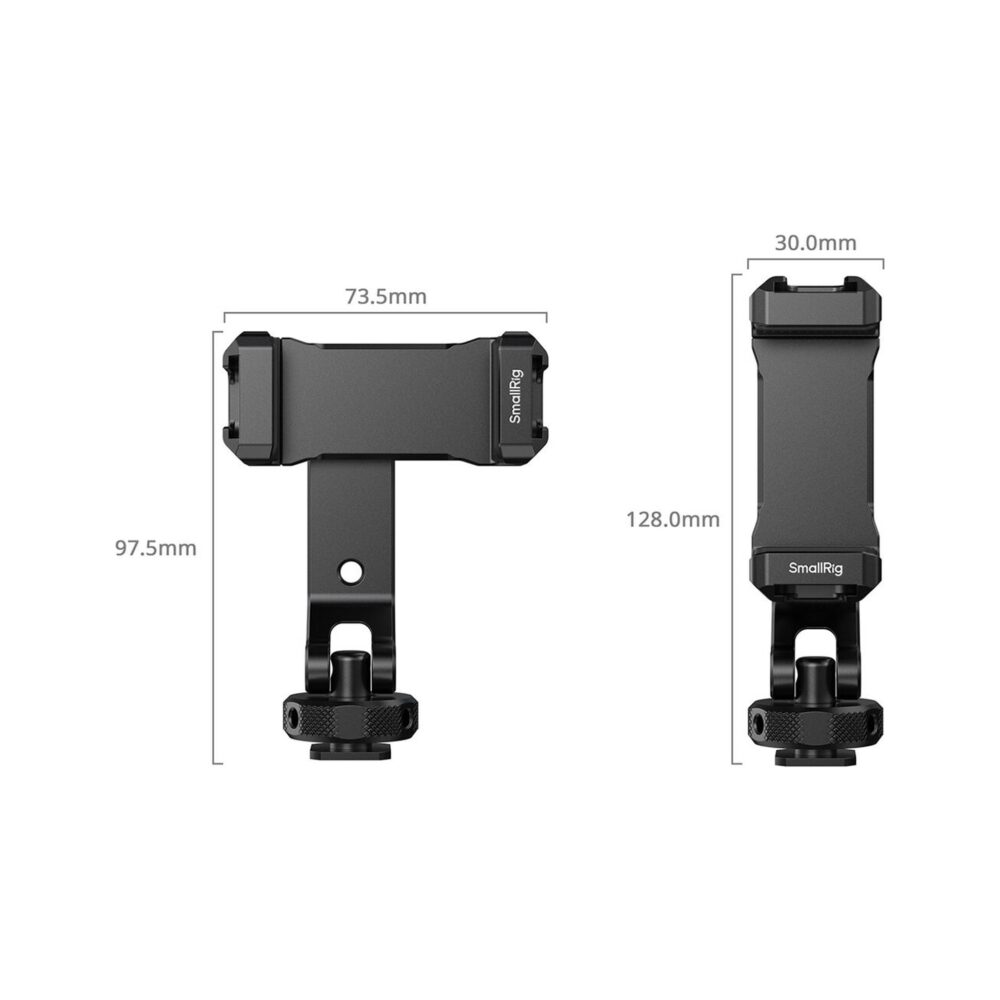 SmallRig 6661 PC-T1 Metal Phone Clamp with Triple Cold Shoe Mounts
