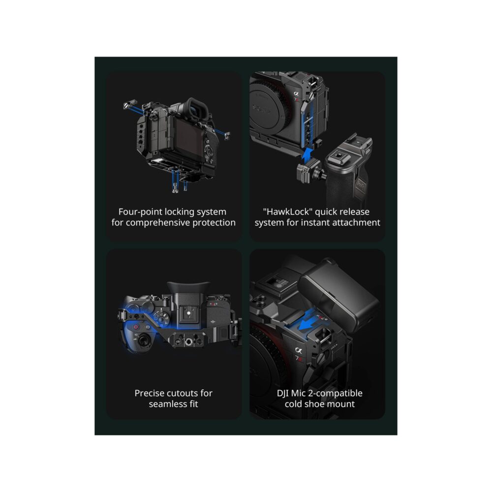 SmallRig 6702 HawkLock Quick Release Cage for Sony Alpha 7R VI