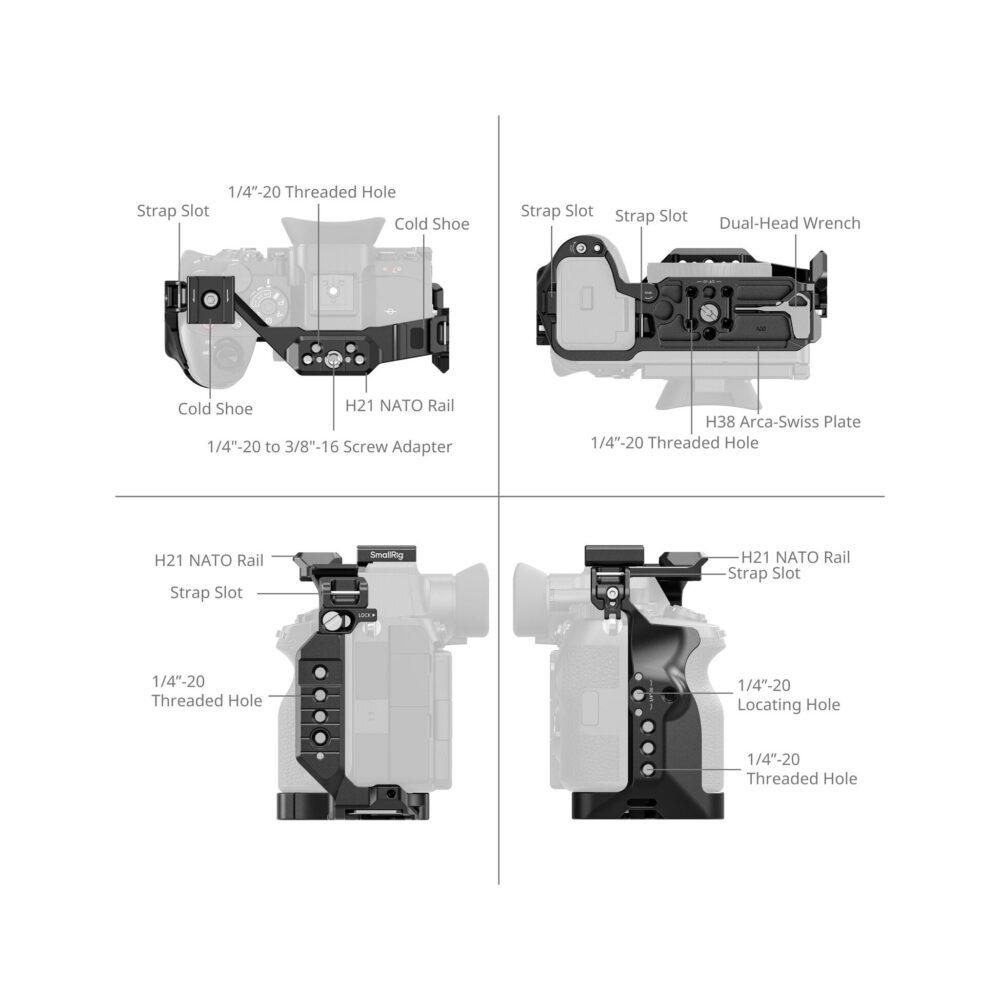 SmallRig 6702 HawkLock Quick Release Cage for Sony Alpha 7R VI
