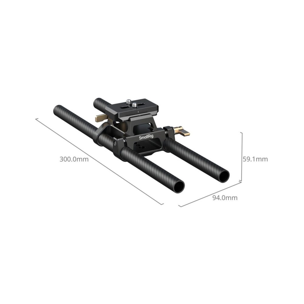 SmallRig 6761 Arca-Type Mount Plate with 15mm Dual Rod Clamp