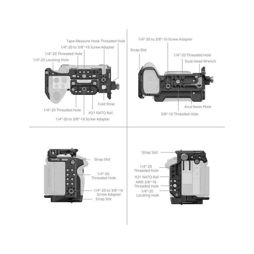 SmallRig 6775 Hawklock Cage Kit for Sony FX5 (Advanced Edition)