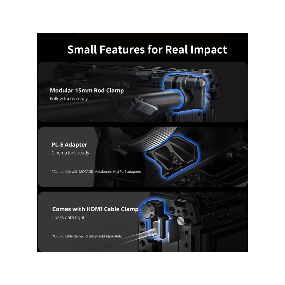 SmallRig 6775 Hawklock Cage Kit for Sony FX5 (Advanced Edition)