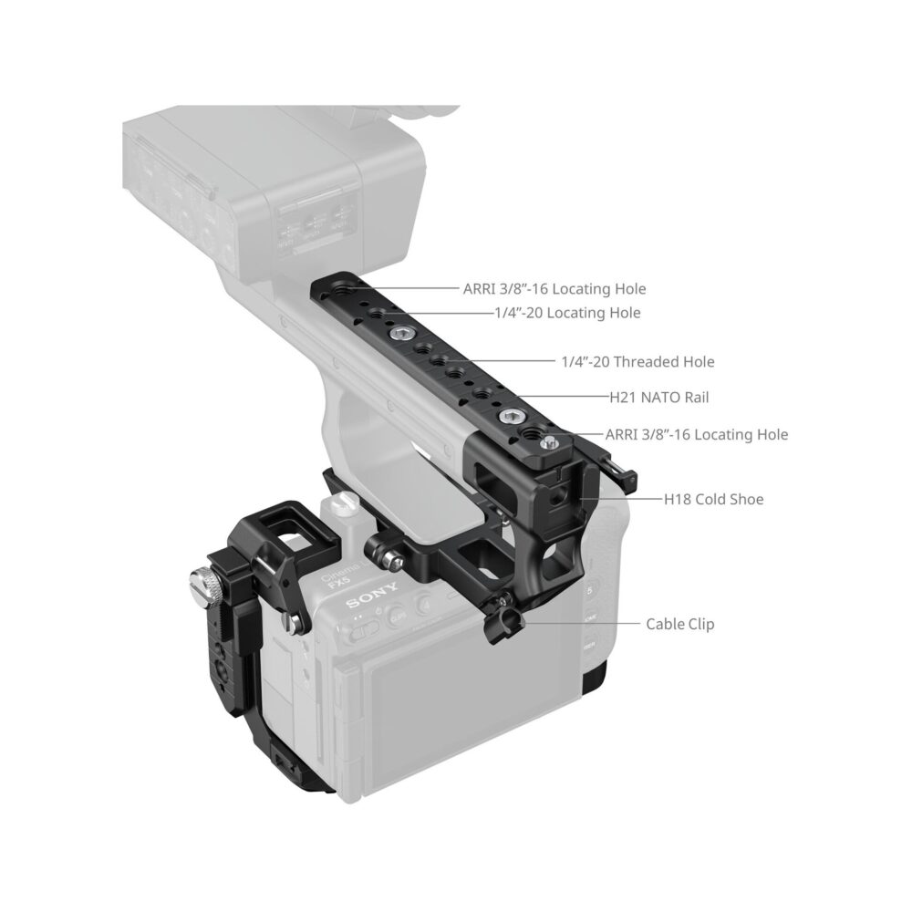 SmallRig 6777 HawkLock Cage Kit with XLR Handle for Sony FX5
