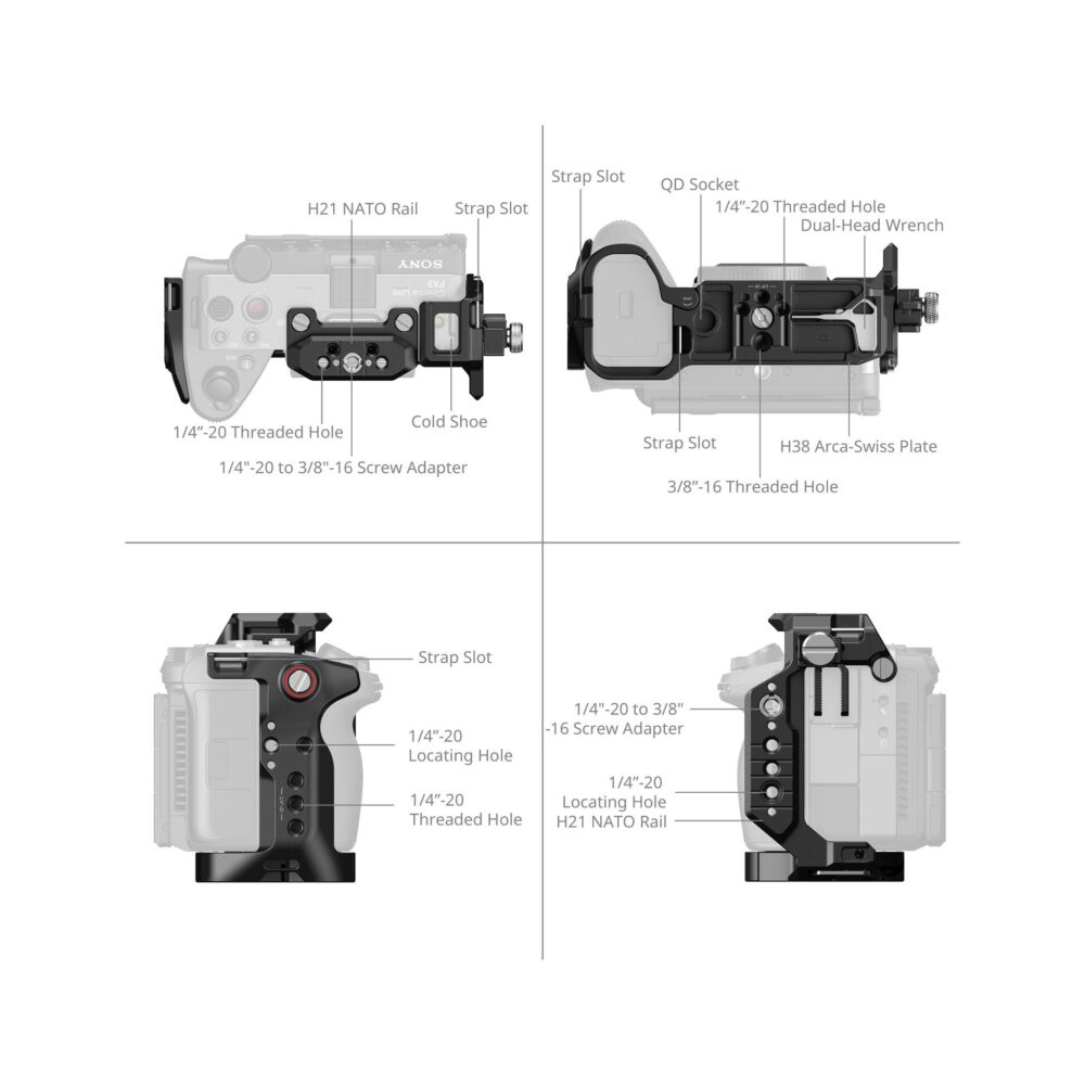 SmallRig 6777 HawkLock Cage Kit with XLR Handle for Sony FX5