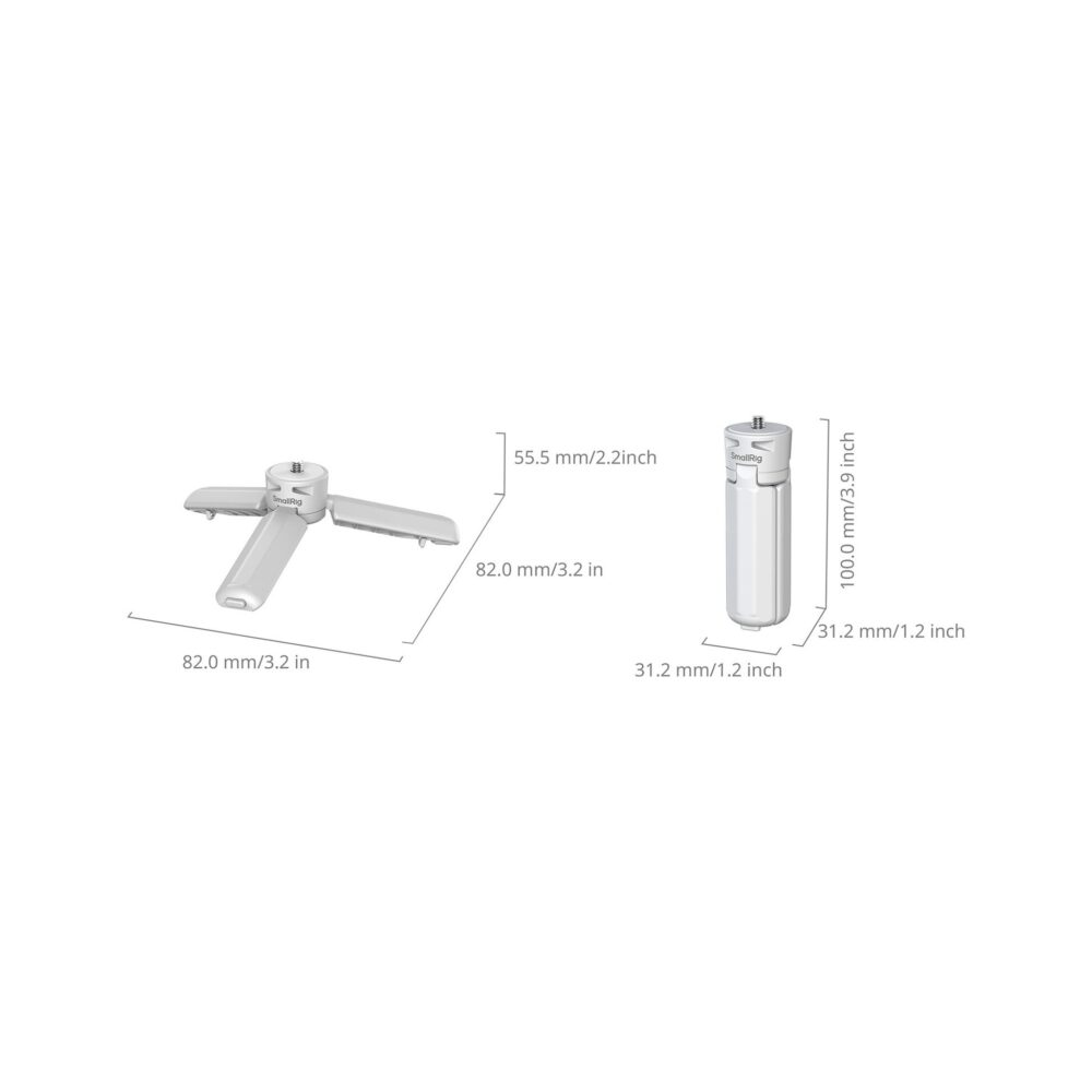 SmallRig 6795 Quick Release Tabletop Tripod for DJI Osmo Pocket 4/3/Xtra Muse, White