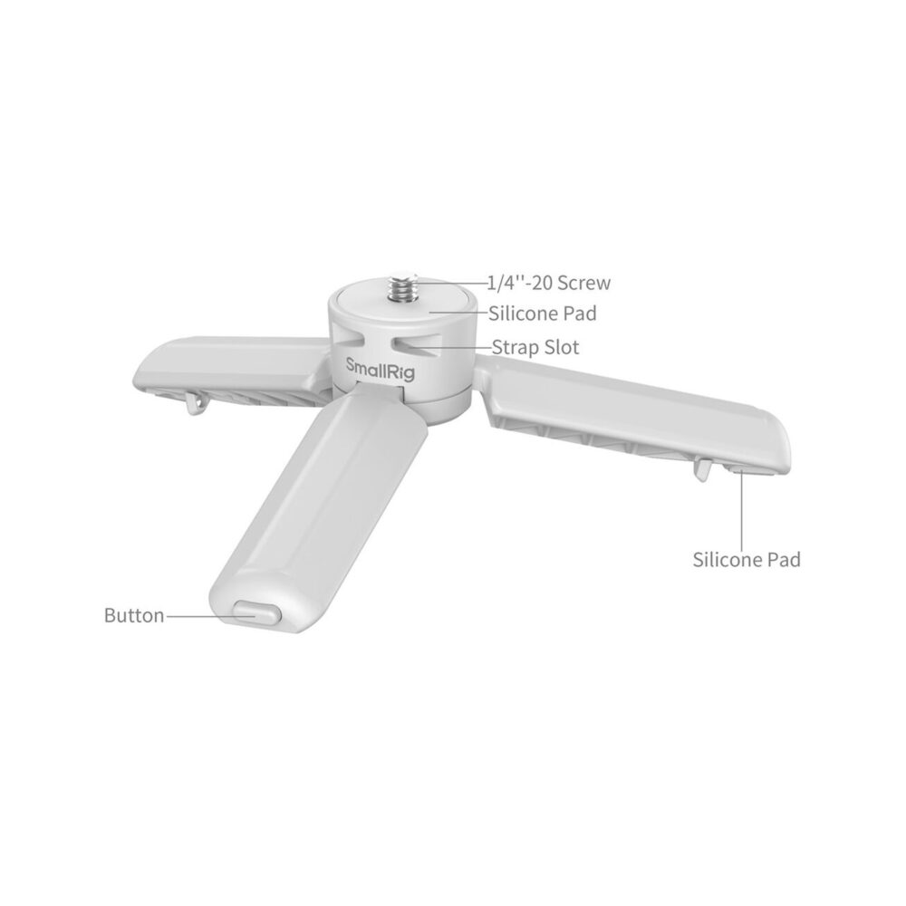 SmallRig 6795 Quick Release Tabletop Tripod for DJI Osmo Pocket 4/3/Xtra Muse, White