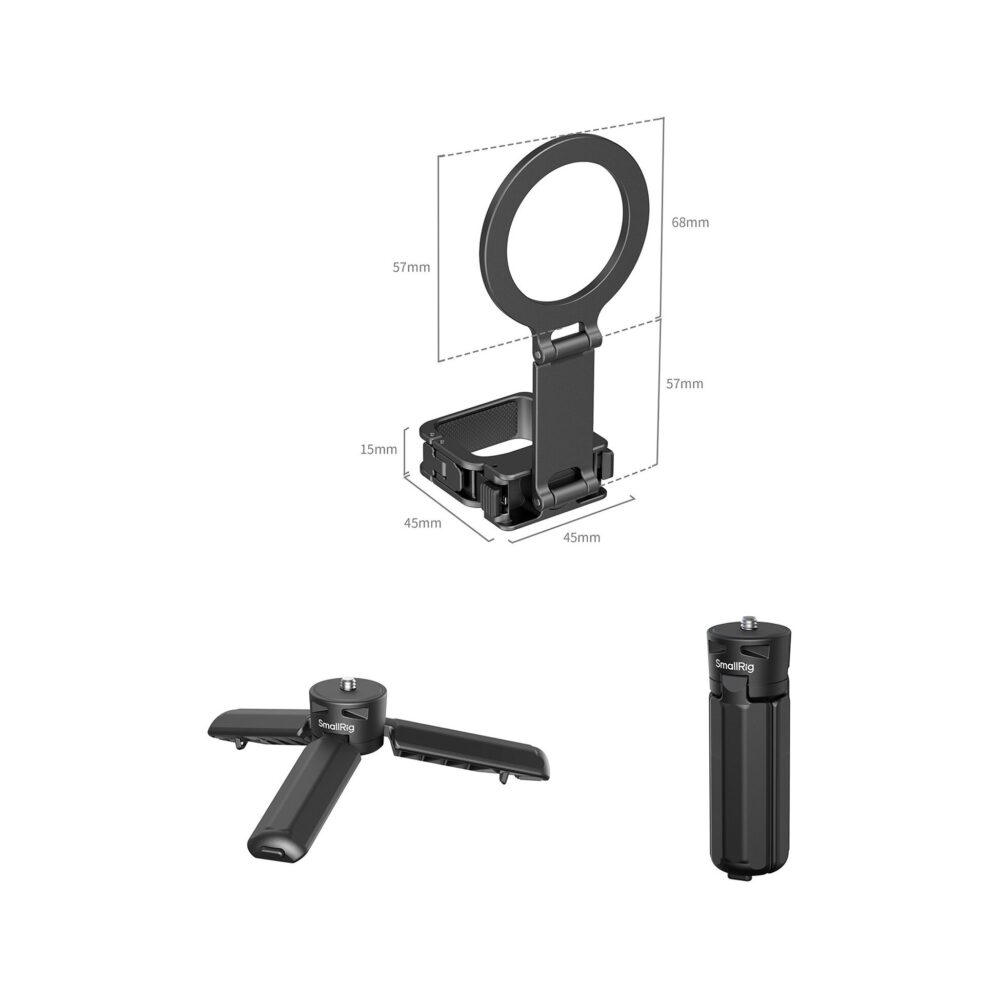 SmallRig 6864 Lightweight Vlog Cage Kit for DJI Osmo Pocket 4P / 4 / 3 and Xtra Muse
