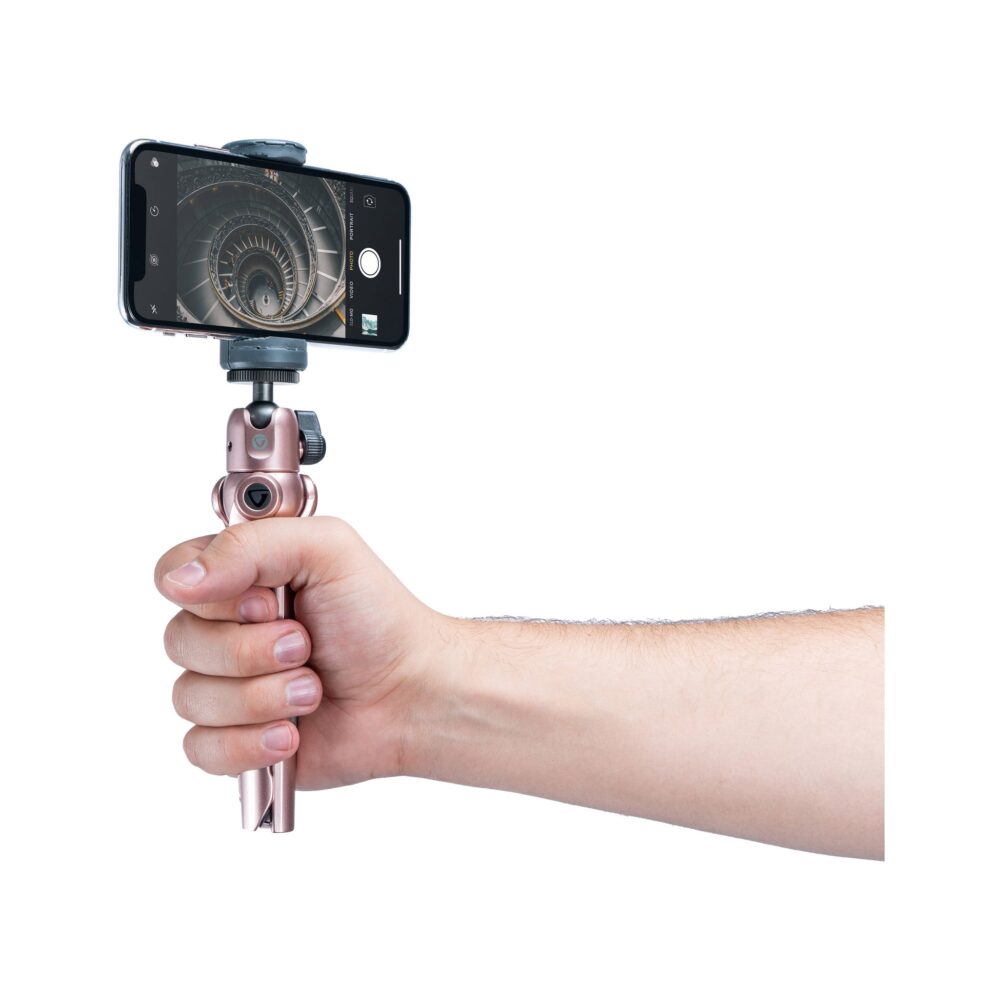 Vanguard VESTA TT1 Tabletop Tripod + Smartphone Adapter Rose Gold