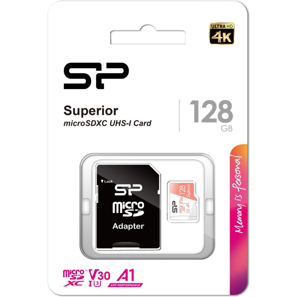 Silicon Power 128GB MicroSDXC Superior Pro C10 UHS-1 U3 V30 - Görsel 2
