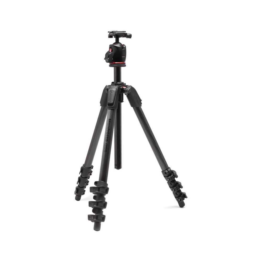 Manfrotto 055XPRO 4-Section Photo AS Carbon Fiber Tripod Kit with XPRO Ball Head
