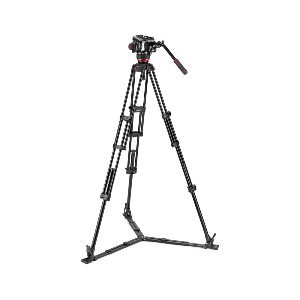 Manfrotto 504X Fluid Video Head & MVTTWINGA Aluminum Tripod with Ground Spreader