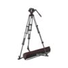 Manfrotto 504X Fluid Video Head & MVTTWINGC Carbon Fiber Tripod with Ground Spreader