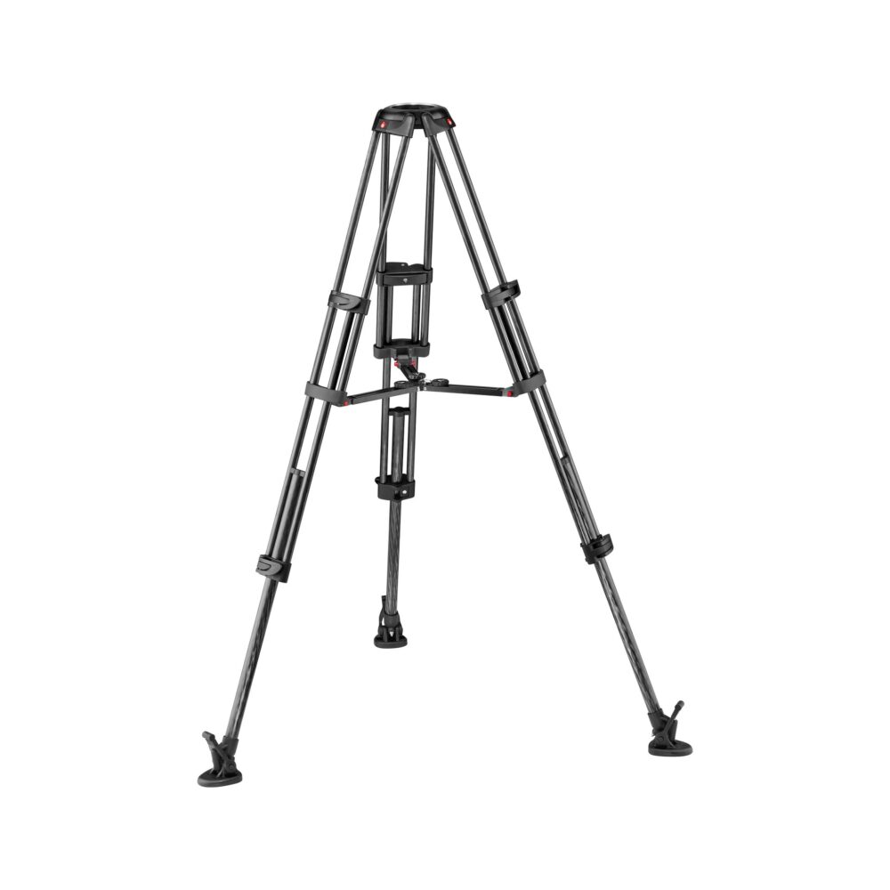 Manfrotto 504X Fluid Video Head & MVTTWINMC Carbon Fiber Tripod System with Mid-Level Spreader
