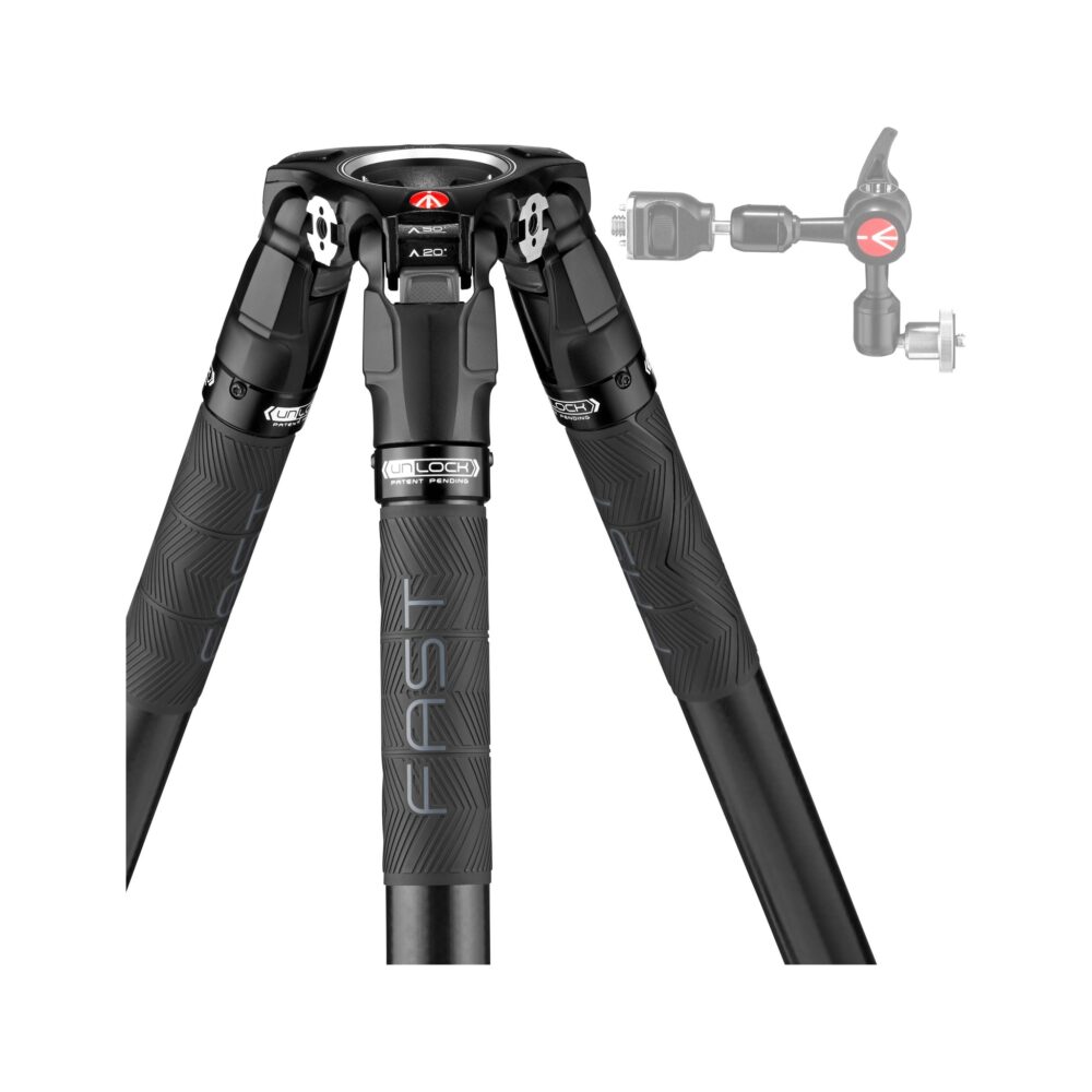 Manfrotto 504X Fluid Video Head with 635 FAST Carbon Fiber Tripod