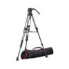 Manfrotto 526-1 Fluid Head with 645 FAST Twin Aluminum Tripod System with 2-in-1 Spreader & Bag