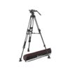 Manfrotto 608 Nitrotech Fluid Head with 645 FAST Twin Aluminum Tripod System and Bag