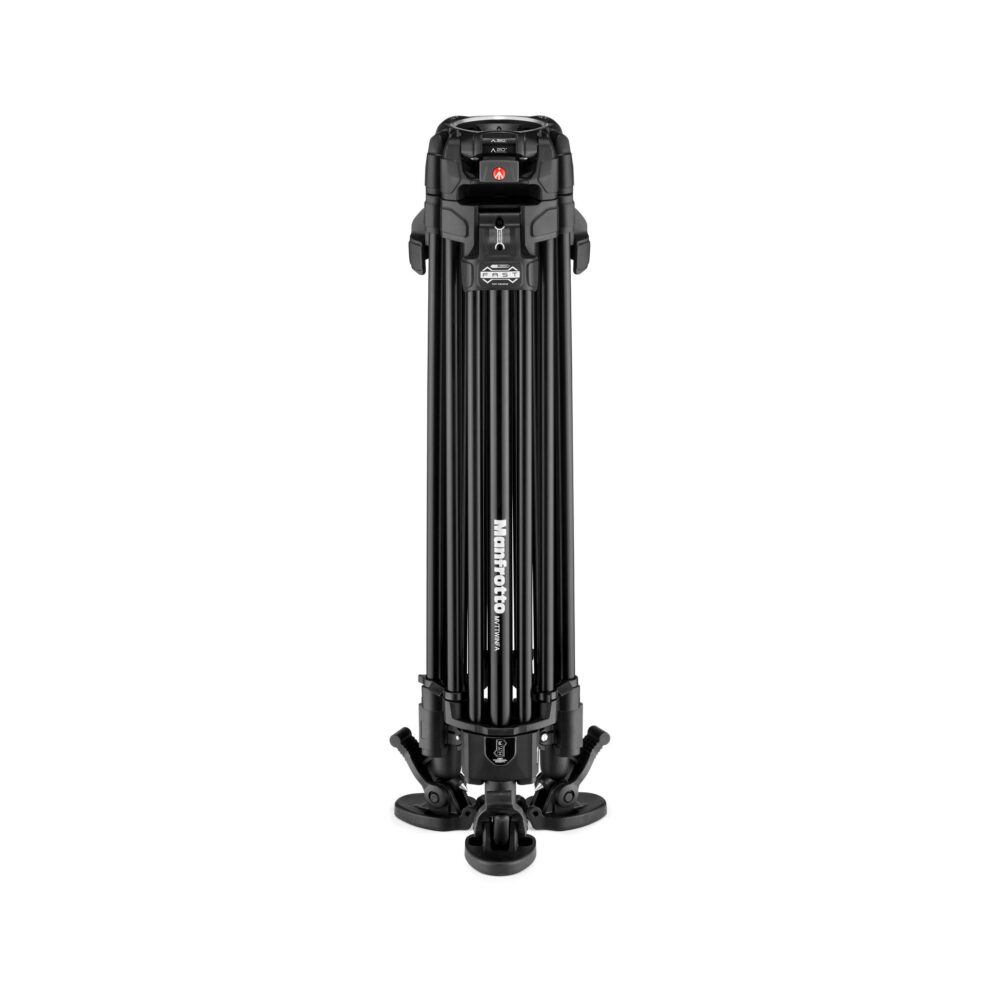 Manfrotto 608 Nitrotech Fluid Head with 645 FAST Twin Aluminum Tripod System and Bag
