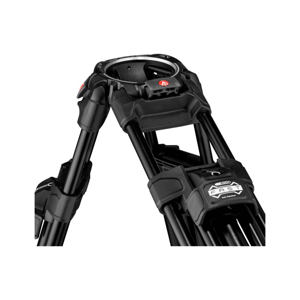 Manfrotto 612 Nitrotech Fluid Head with 645 FAST Twin Aluminum Tripod System and Bag