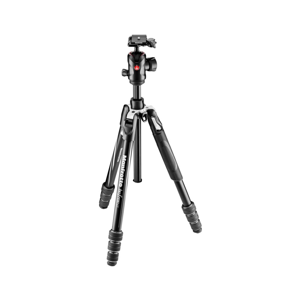 Manfrotto Befree GT Travel Aluminum Tripod with 496 Ball Head, Black, 4-Section